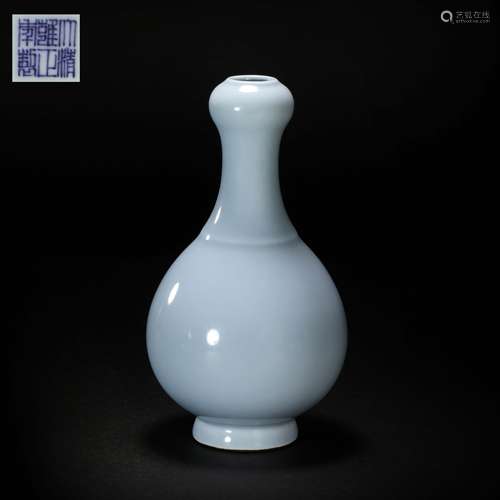 Blue Glazed Vase from Qing