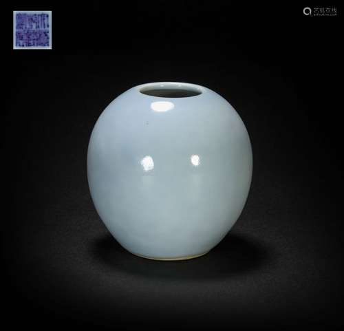 Blue Glazed Vase from Qing