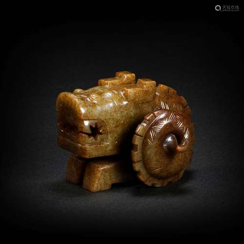 HeTian Jade Ornament in Beast form from han