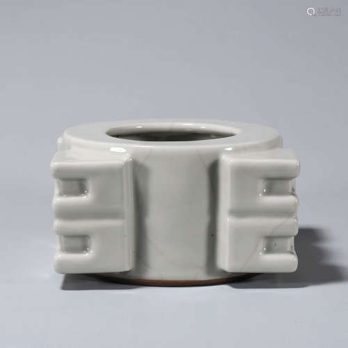 A squared Ge kiln glazed porcelain cong