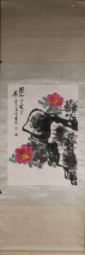 A Chinese flower-and-plant painting, Xie Zhiliu mark