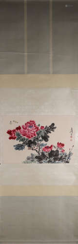 A Chinese flower-and-plant painting, Wang Xuetao mark