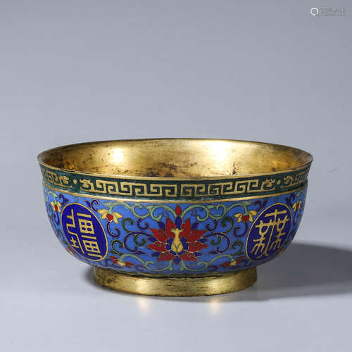 A gilding cloisonne bowl