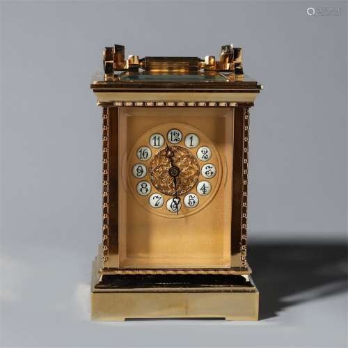 A gilding copper mechanical clock