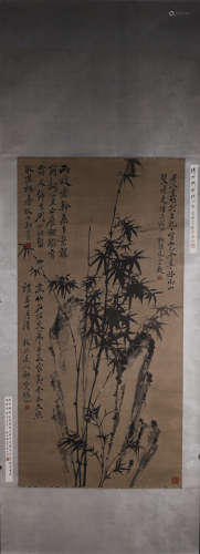 A Chinese bamboo painting, Zheng Banqiao mark