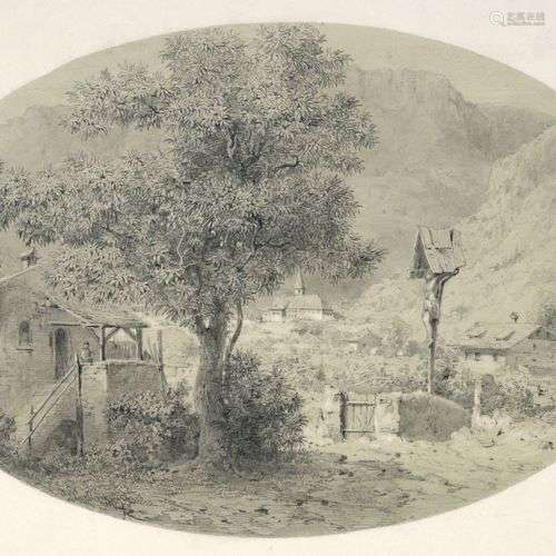 Friedrich August Reinhardt, Oberitalienische Landschaft mit ...