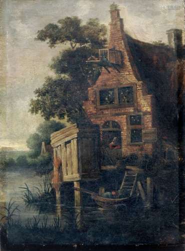 Cornelis Gerritszoon Decker (Kopie nach), Flusslandschaft mi...
