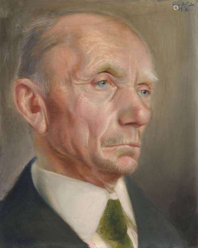 Hans Theo Richter, Bildnis eines Herren nach rechts. 1930.Ha...