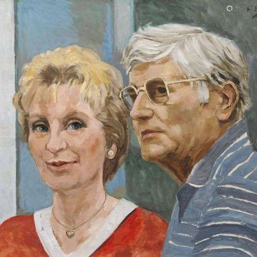 Kurt Bunge, Doppelbildnis des Künstlers mit seiner Ehefrau. ...