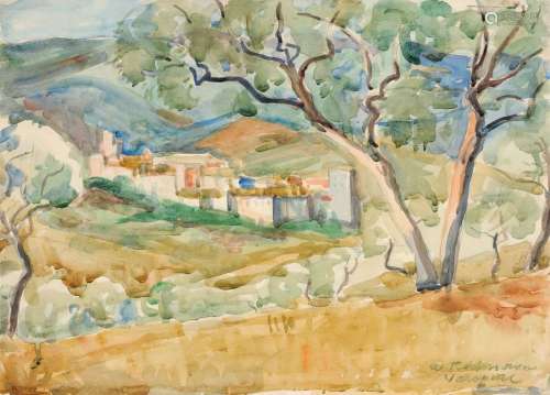 Alfred Teichmann, Mediterrane Landschaft (Varopea?) / 