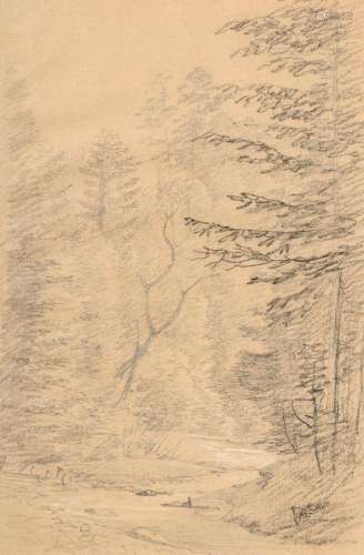 Oscar von Alvensleben (zugeschr.), Vier Waldstudien. Um 1880...