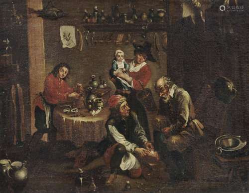 David Teniers d.J. (nach), Behandlung eines Fußkranken in ei...