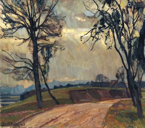 Bernhard Buttersack, Herbstliche Landschaft. 1915.Bernhard B...