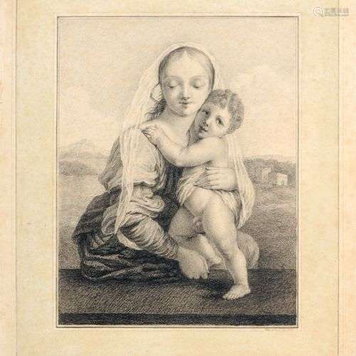 Otto Gehler, Italienische Madonna mit Kind. 1814.Otto Gehler...