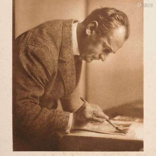 Franz Fiedler, Porträt Arno Drescher beim Malen. 1925.Franz ...
