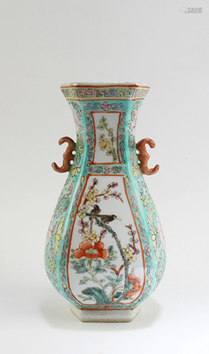 Chinese Famille Verte Porcelain Vase