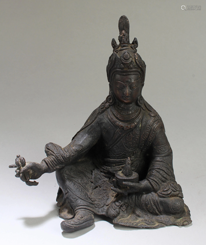 Chinese Bronze Bodhisattva Statue