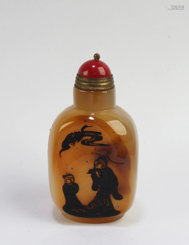 Chinese Agate Snuff Bottle