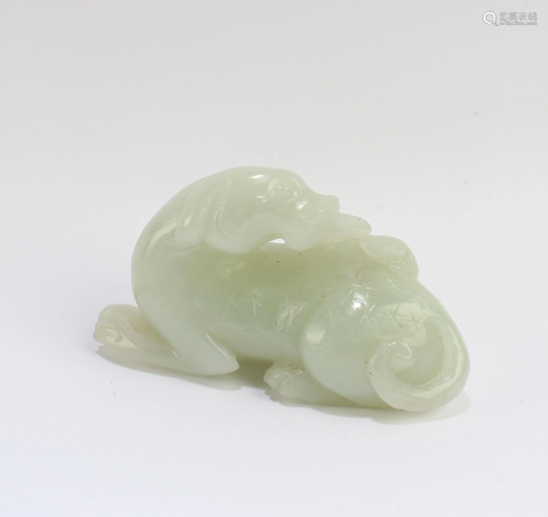 Chinese Jade Dog Ornament