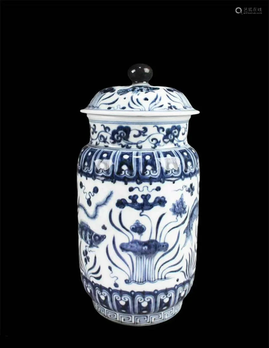 Chinese Blue & White Porcelain Jar