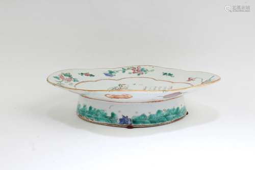 Chinese Famille Verte Stem Plate