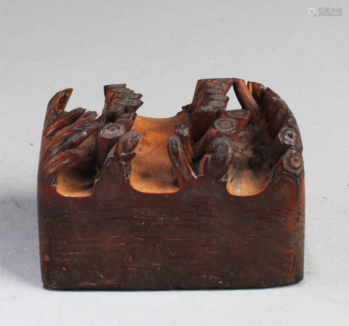 Antique Chinese Bamboo Root Carved Seal