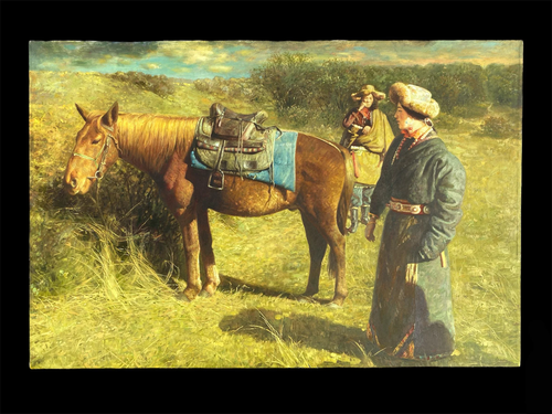 Contemporary painting of Eastern Tibet Nomadsâ€™