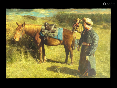 Contemporary painting of Eastern Tibet Nomadsâ€™