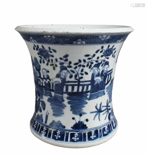 Chinese Blue & White Porcelain BrushPot