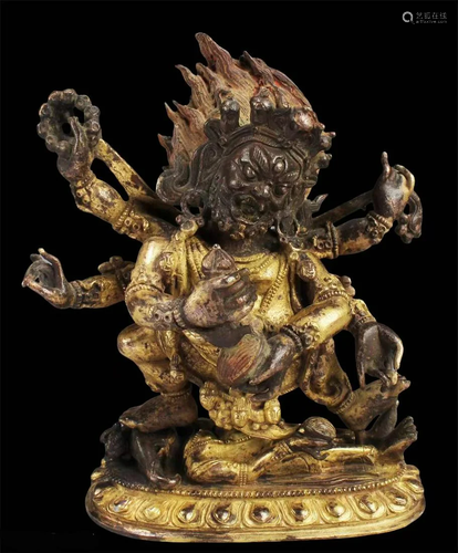 Chinese Gilt Bronze Bodhisattva Statue