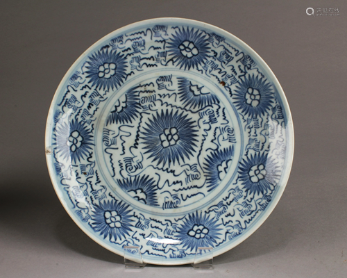 Antique Blue & White Plate