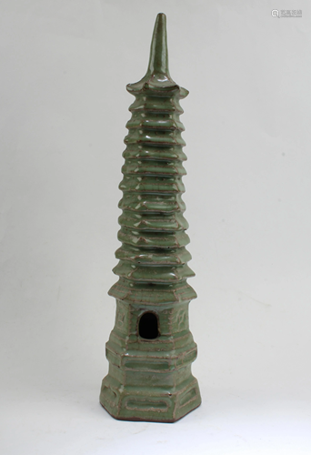 Chinese 'MiShe' ware Pagoda