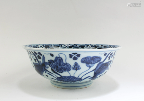 Chinese Blue & White Porcelain Bowl