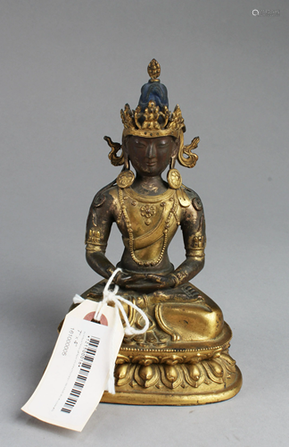 18th Century Tibetan Gilt Bronze Bodhisattva Statue