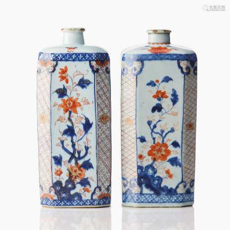 Two Chinese Imari Gin Bottles