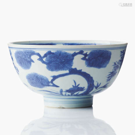 A Chinese Blue and White ‘Three Friends of Winter’ Bowl