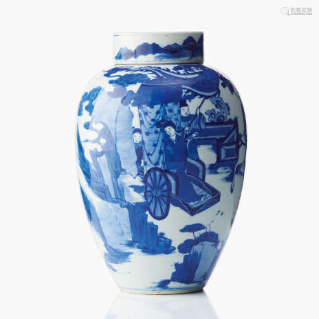 A Chinese Blue and White Vase and Cover