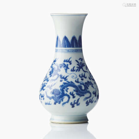 A Chinese Blue and White ‘Chilong’ Vase