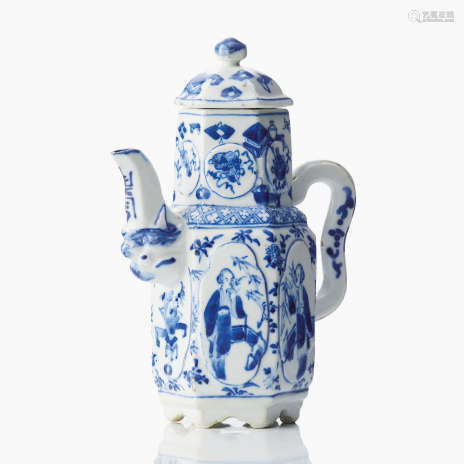 A Chinese Blue and White Ewer and Cover