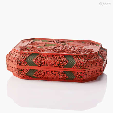 A Chinese Cinnabar Lacquer Box and Cover