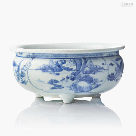 A Chinese Blue and White Censer