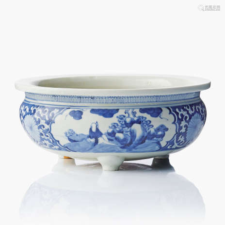 A Chinese Blue and White Censer