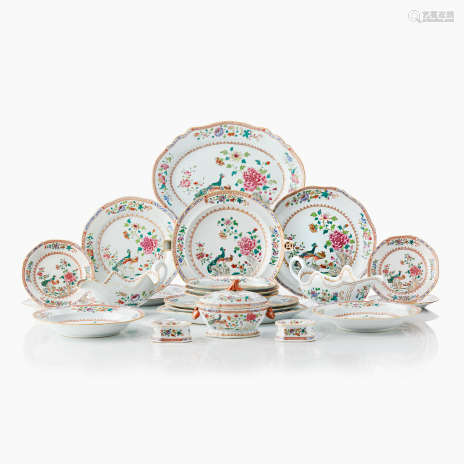 A Chinese Famille Rose ‘King John Pattern’ Service