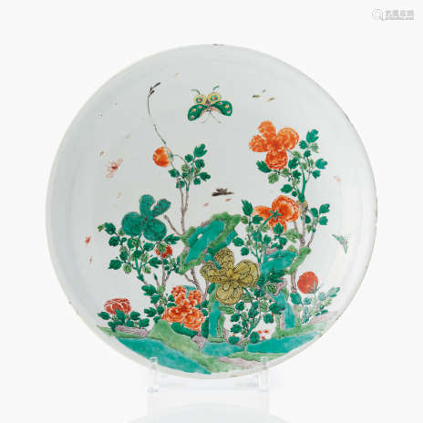 A Chinese Famille Verte Saucer Dish