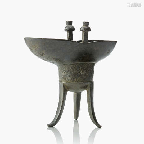 An Inscribed Ming Bronze Vessel ‘Jue’