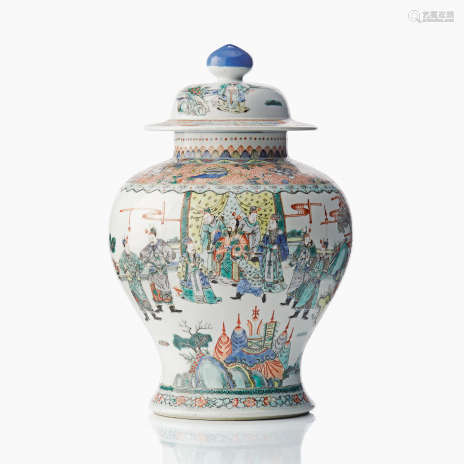 A Chinese Baluster Vase and Cover