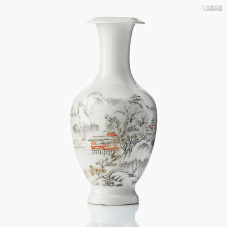 A Chinese En-Grisaille Vase