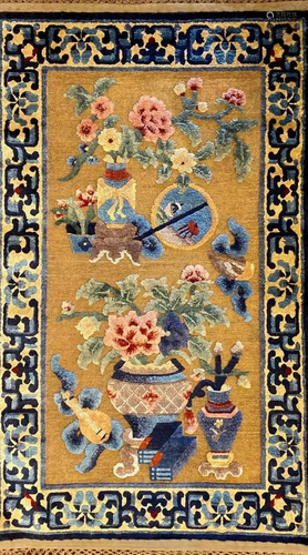 18th Century Imperial Palace Gold Embroided Carpet