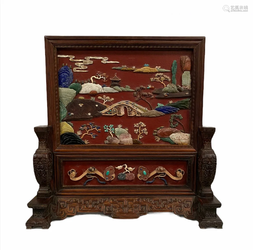 Chinese Wooden Table Screen