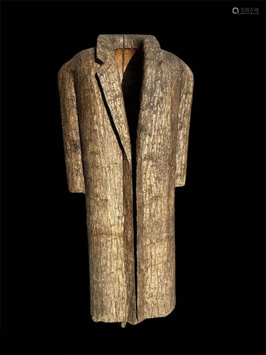 A coat made from one piece of tree bark, Vietnam,